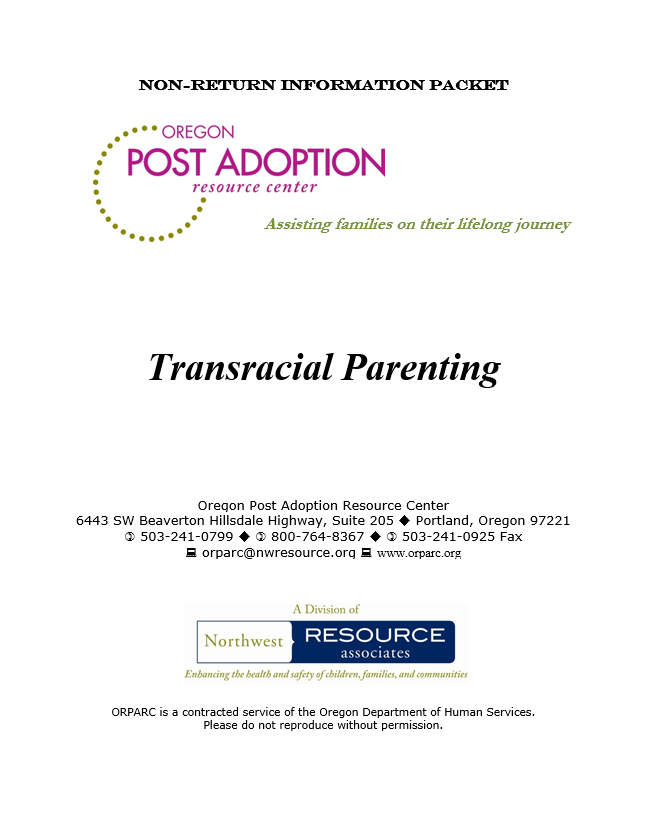 Title details for Transracial Parenting by Oregon Post Adoption Resource Center - Available